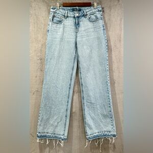 Aeropostale Baggy Wide Leg Bow Jeans Size 4 Low Rise Baggy Retro Flare Y2K